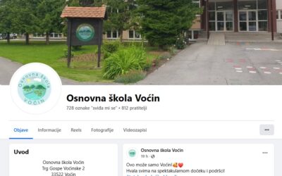 Facebook stranica naše škole