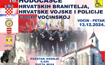 33. obljetnica voćinskih stradanja – hodočašće hrvatskih branitelja, vojske i policije Gospi Voćinskoj