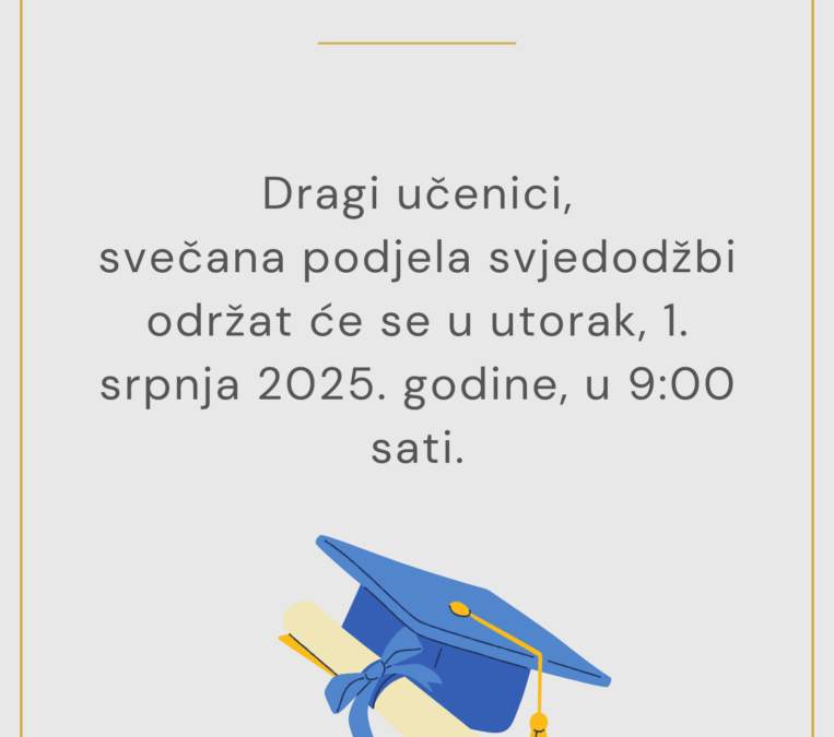 Svečana podjela svjedodžbi