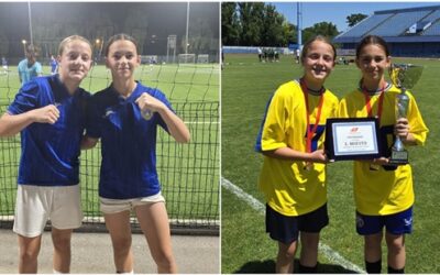 Nagrađene perspektivne sportašice OŠ Voćin, Marina Tunić i Marinela Marinović