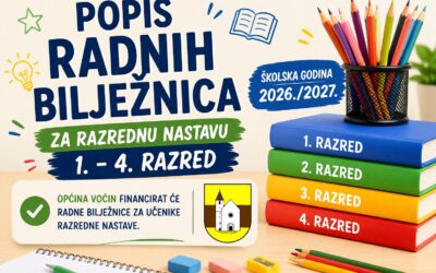 Popis radnih bilježnica za razrednu nastavu – školska godina 2026./2027. (1. – 4. razred)