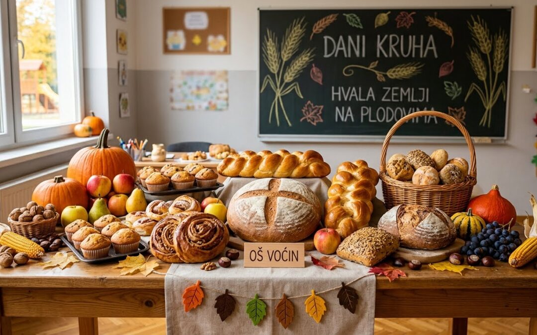 Mirisi tradicije i zajedništva: Dani kruha u OŠ Voćin na malo drugačiji način